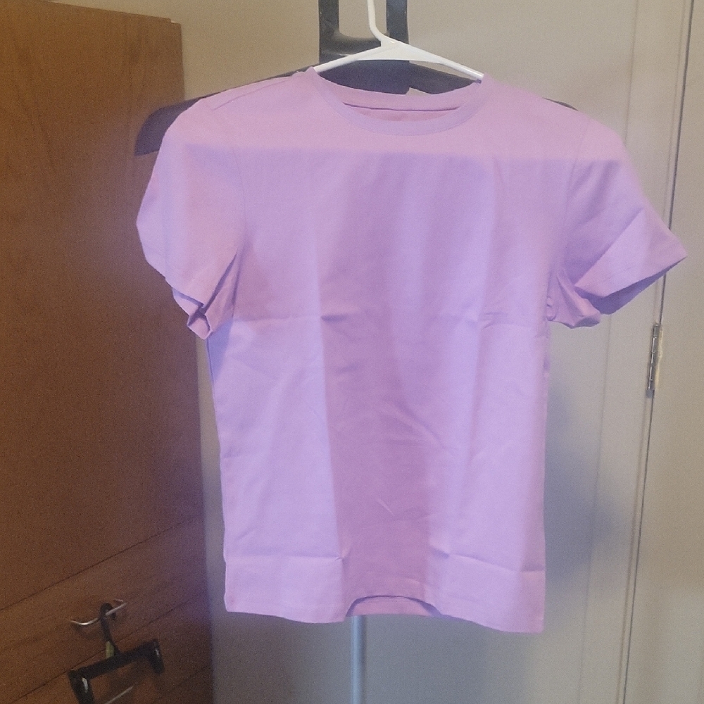 Lilac Short Sleeve Crewneck Tee
